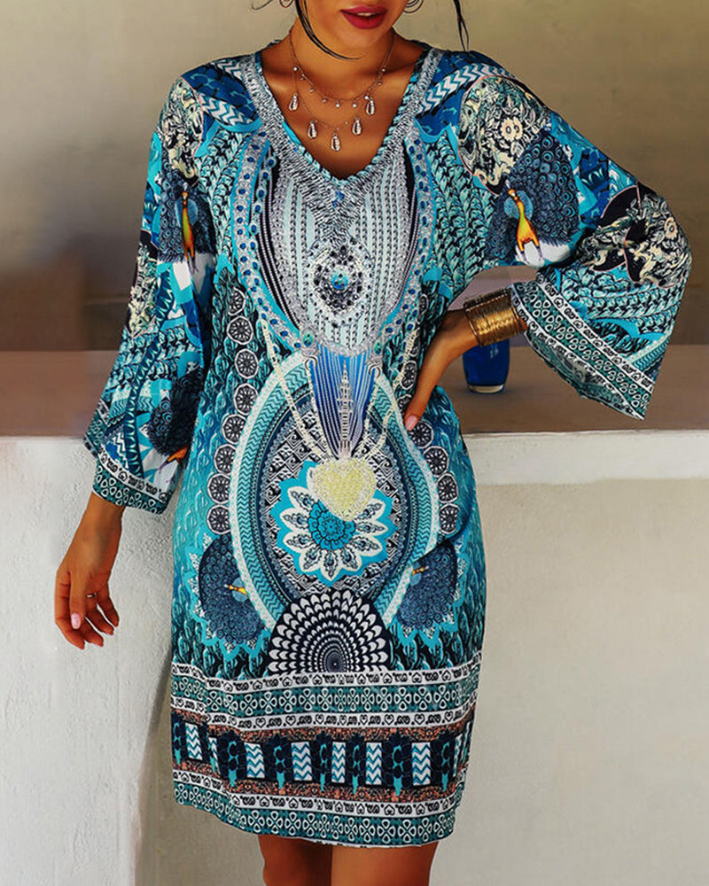 Emilia – Abito boho stampato