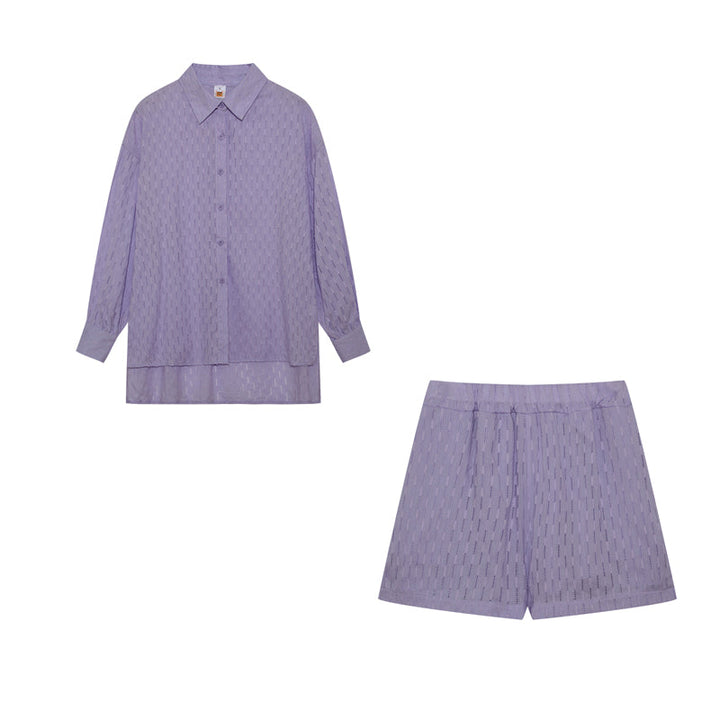 Elizabeth - Completo due pezzi fluido con camicia e pantaloni corti