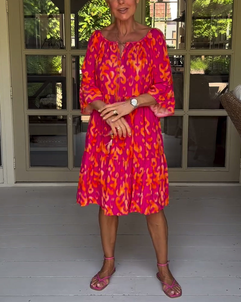 Rita – Abito boho stampato