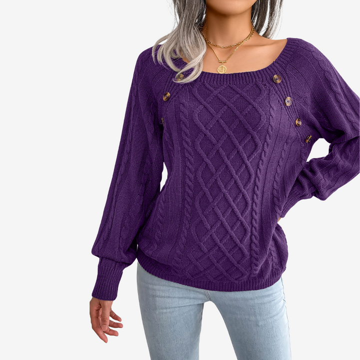 Meli™ Maglione con bottoni decorativi