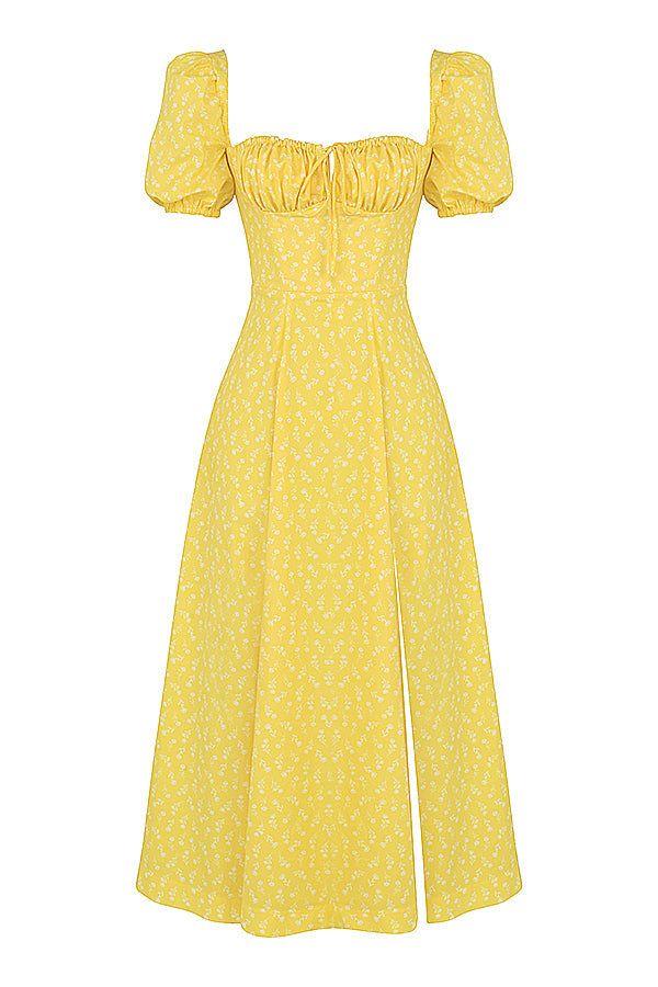 Arianna – Abito boho con maniche a sbuffo