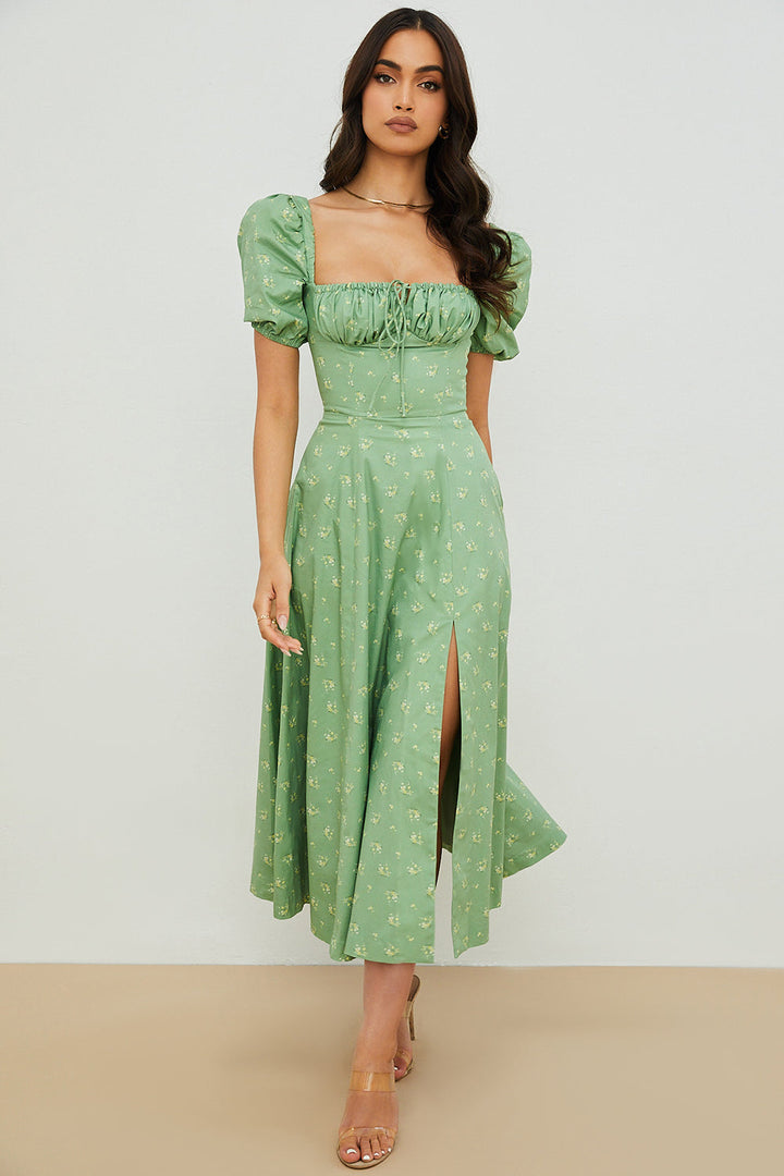 Arianna – Abito boho con maniche a sbuffo
