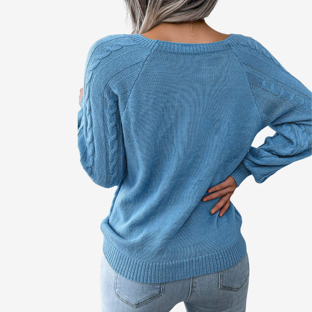 Meli™ Maglione con bottoni decorativi