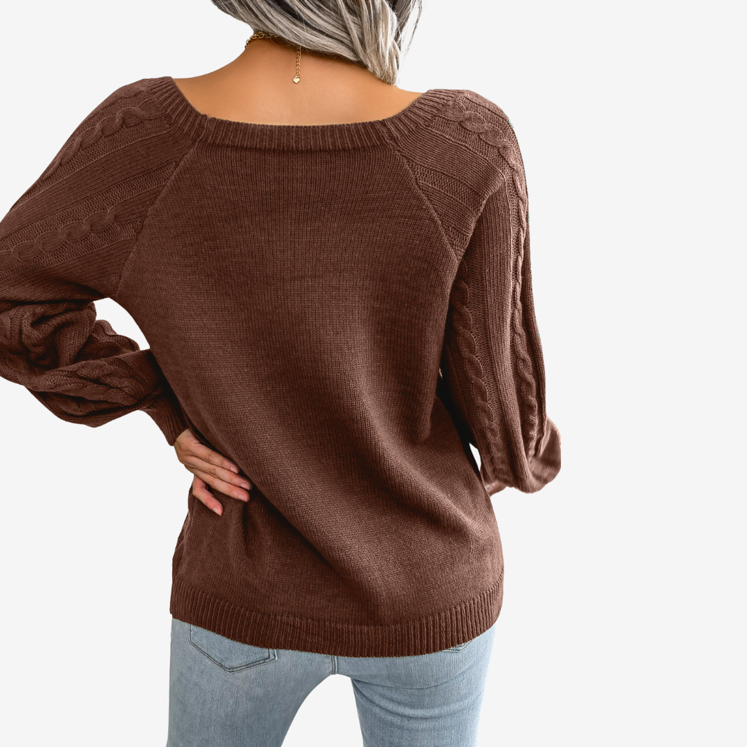 Meli™ Maglione con bottoni decorativi