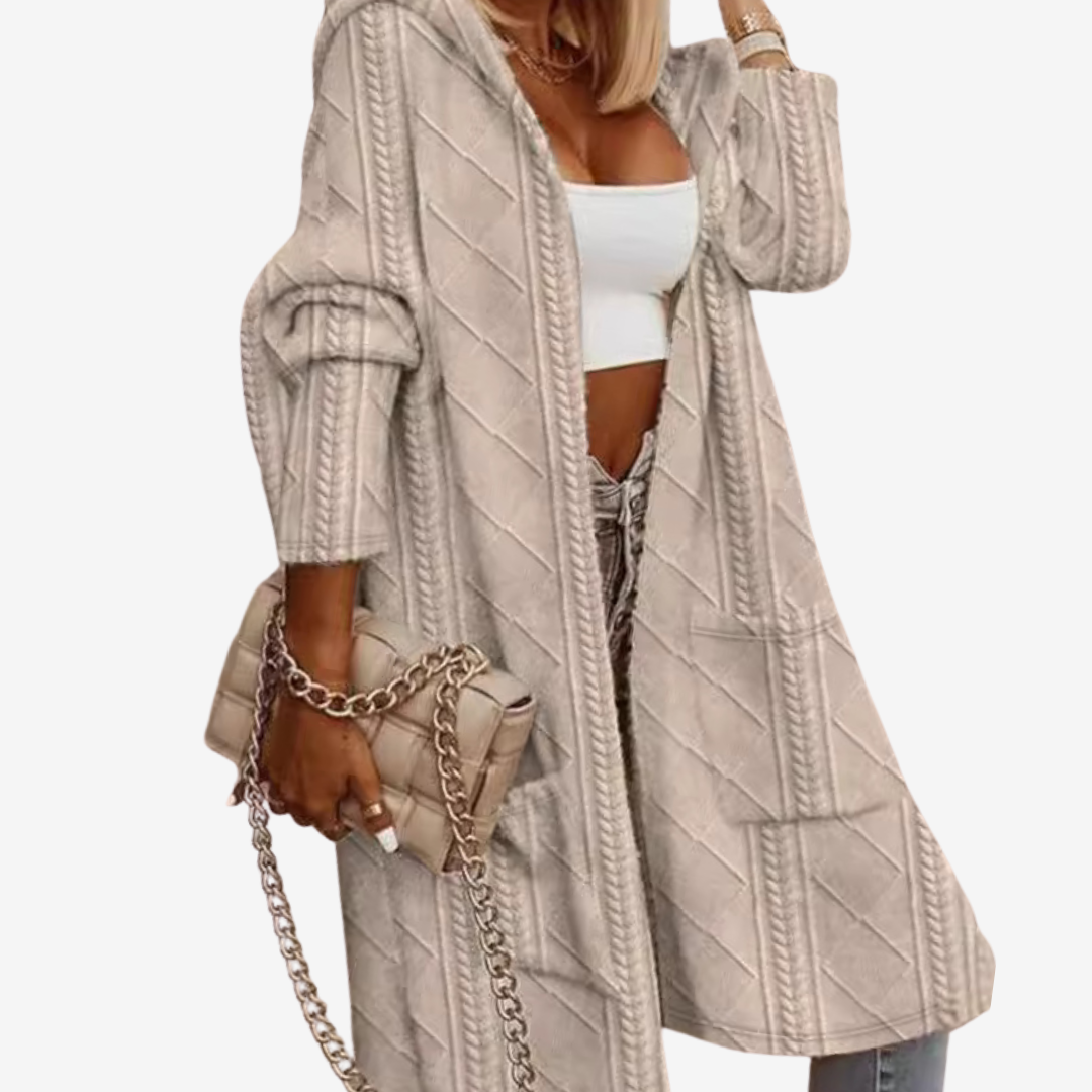 Janice™ Cardigan lungo lavorato a maglia