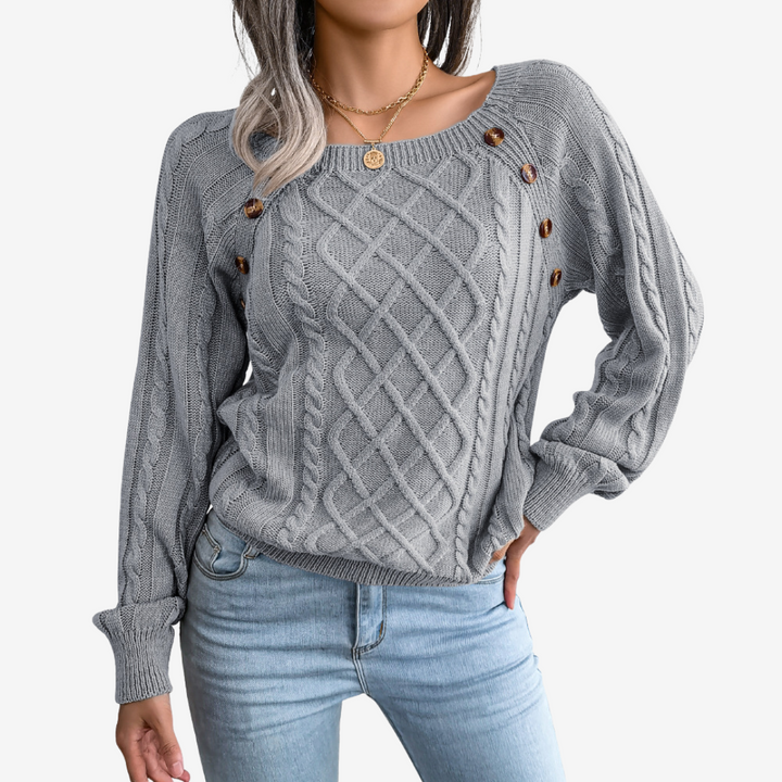 Meli™ Maglione con bottoni decorativi
