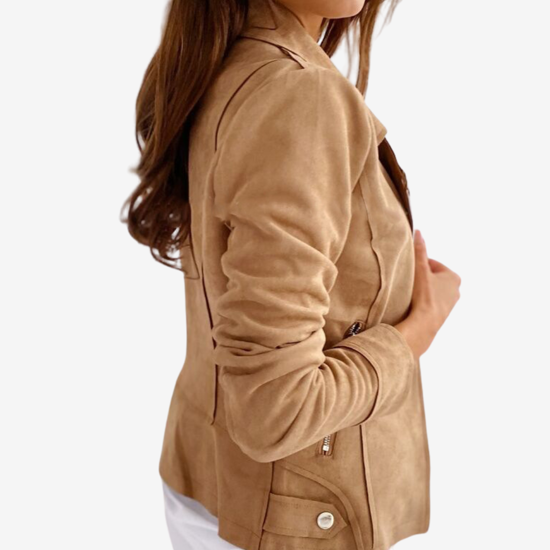 Adora™ Elegante giacca in pelle