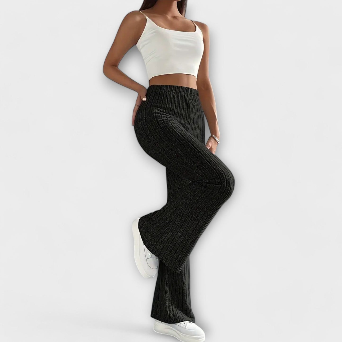 Luretta – Pantaloni svasati con struttura fine
