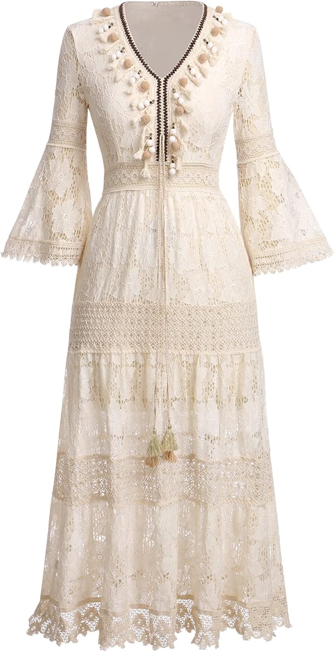 Amelia – Abito boho in pizzo