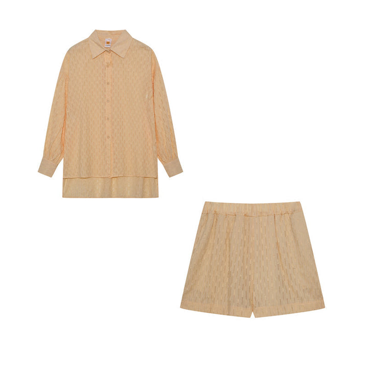 Elizabeth - Completo due pezzi fluido con camicia e pantaloni corti