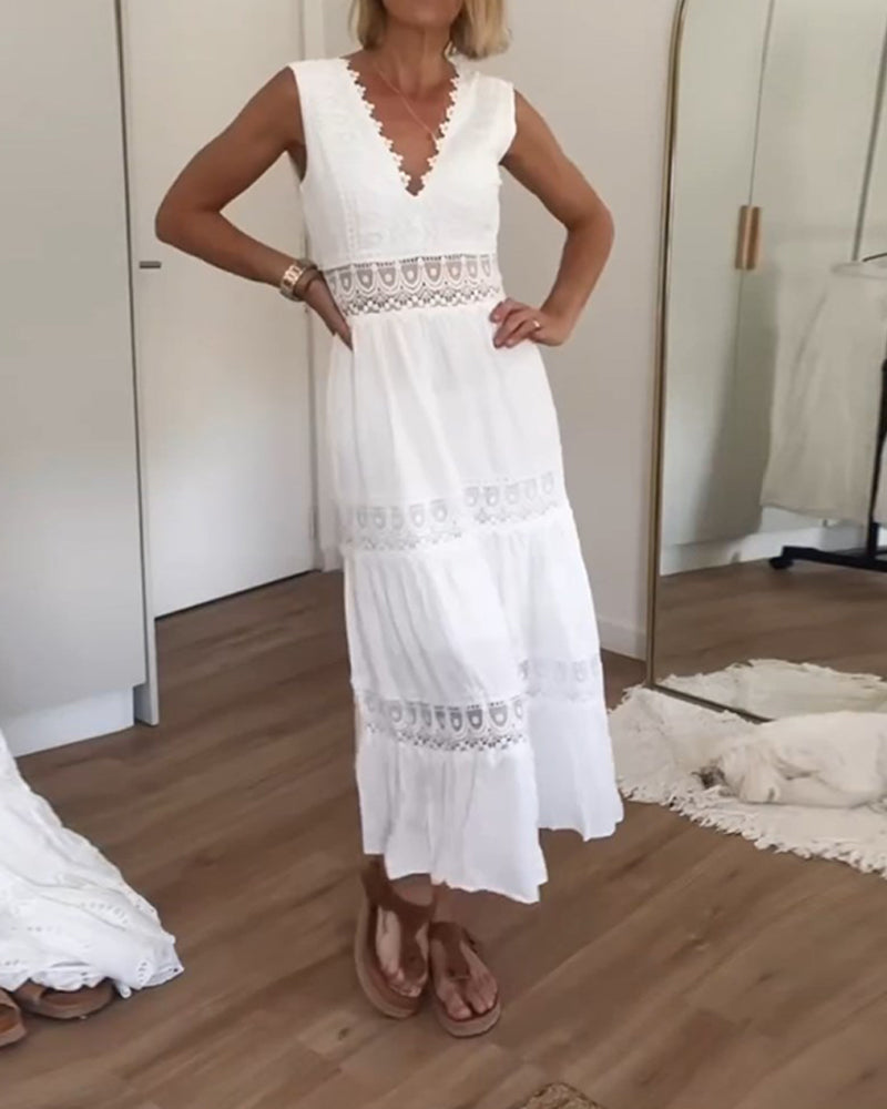 Circe – Abito boho con scollo a V