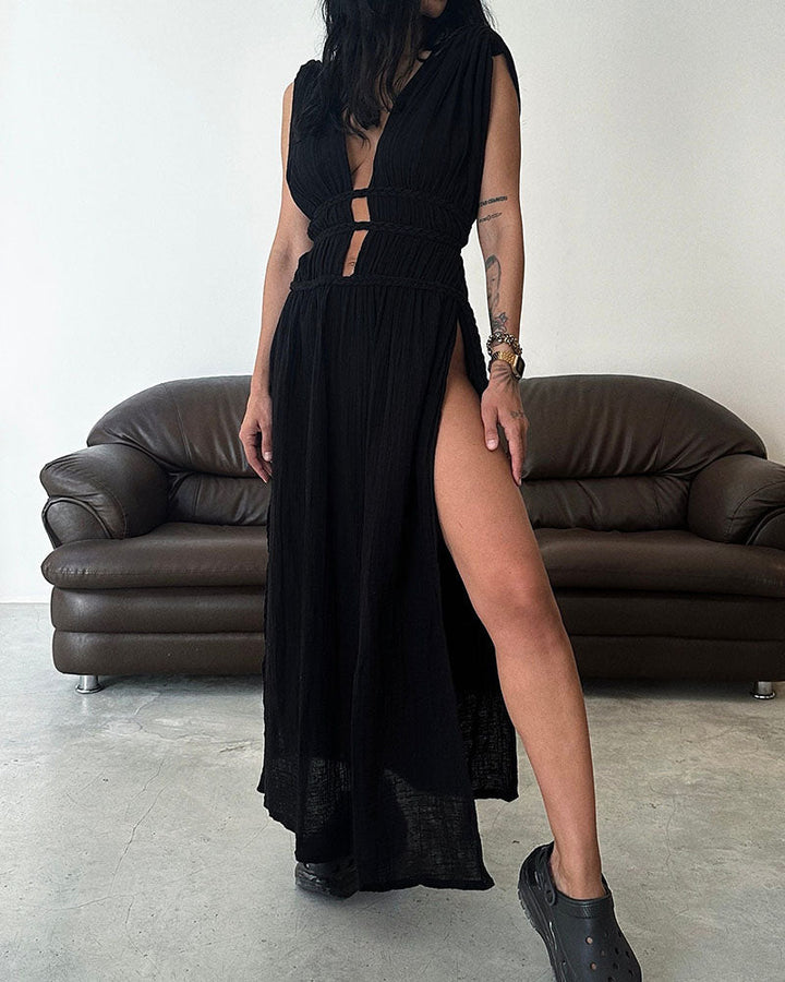 Zoe – Abito boho con spacco