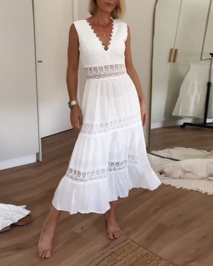 Circe – Abito boho con scollo a V