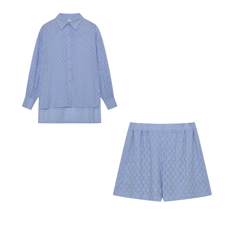 Elizabeth - Completo due pezzi fluido con camicia e pantaloni corti