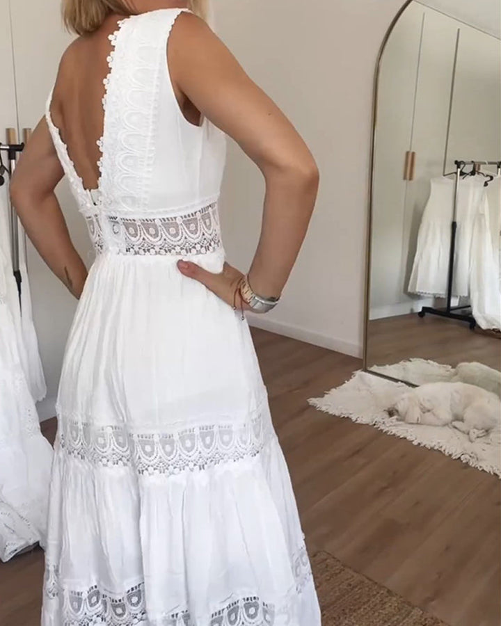Circe – Abito boho con scollo a V