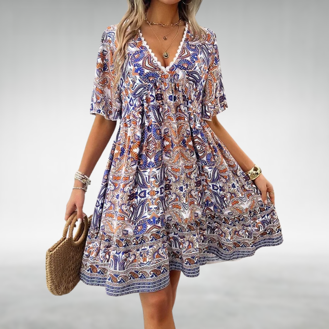 Quinta – Abito boho svasato