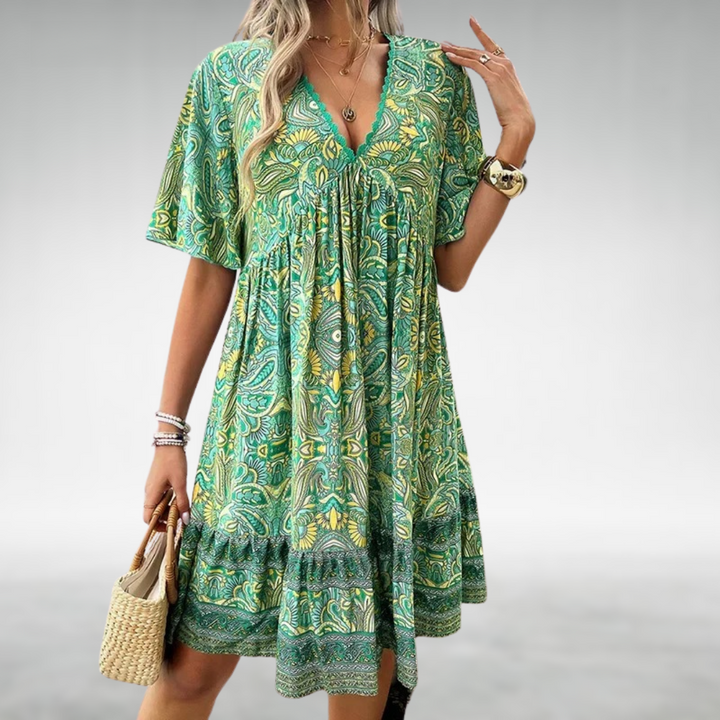 Quinta – Abito boho svasato