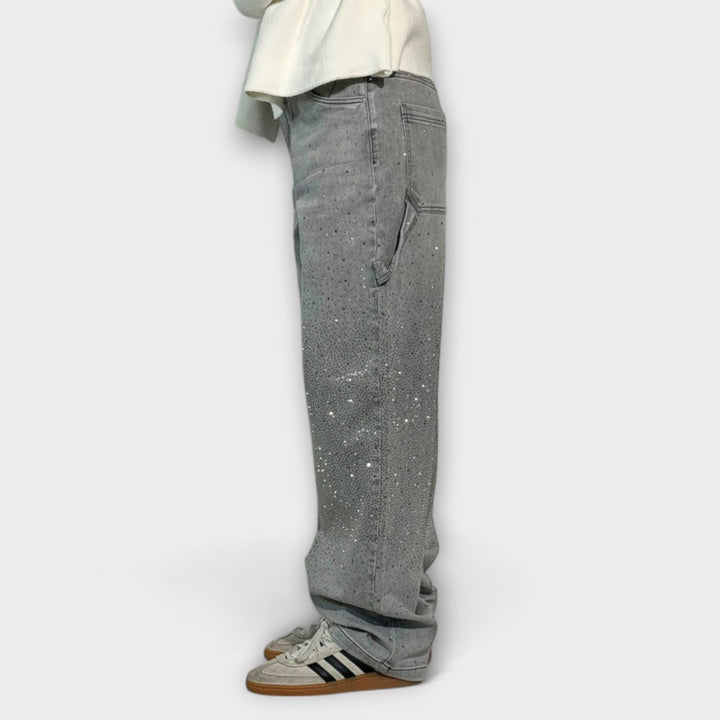 Fable - Jeans in stile carpentiere con palloncino in denim