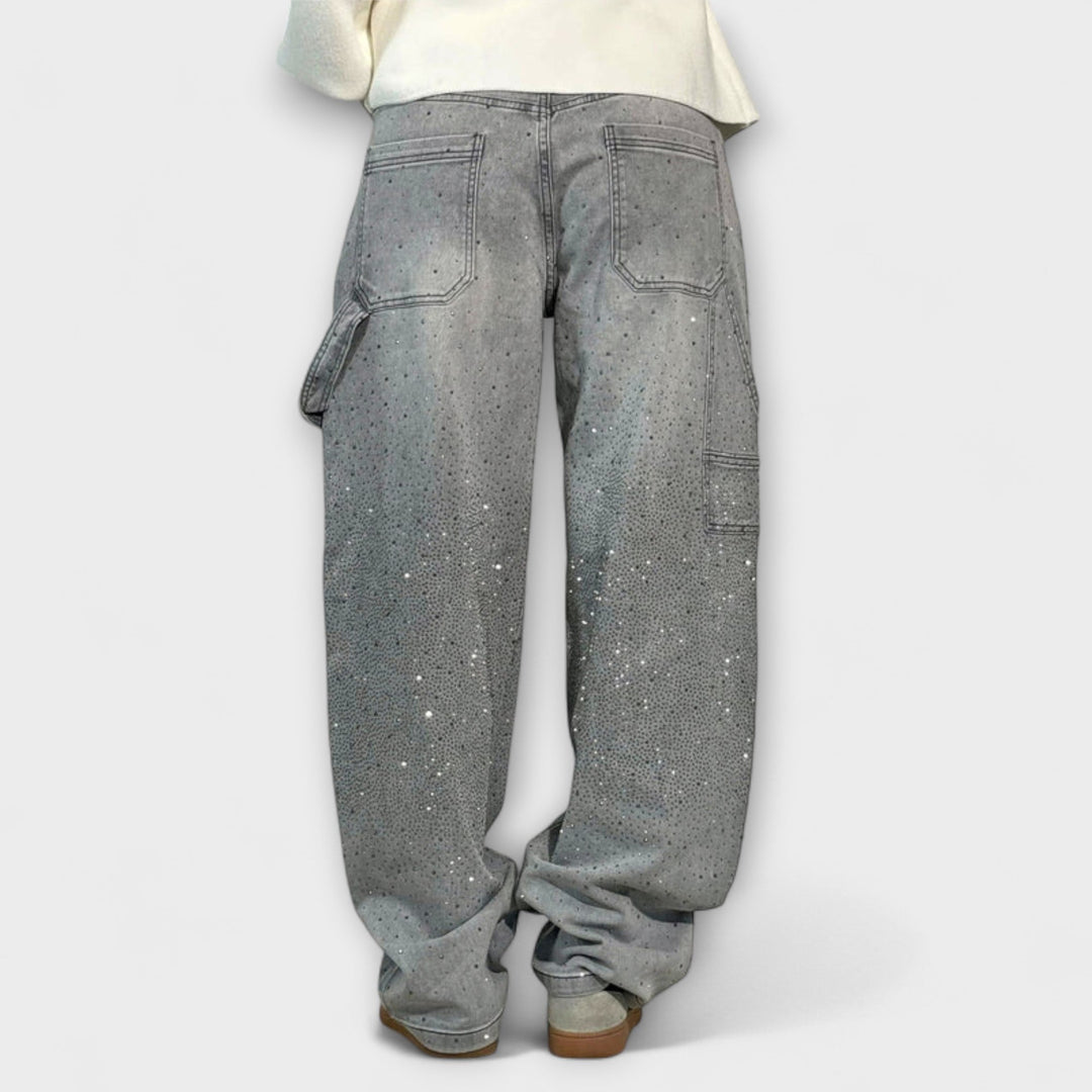 Fable - Jeans in stile carpentiere con palloncino in denim