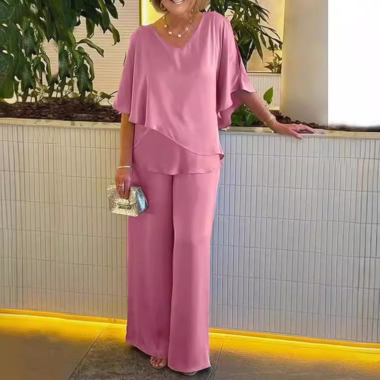 Martha - Completo due pezzi pantaloni a gamba larga