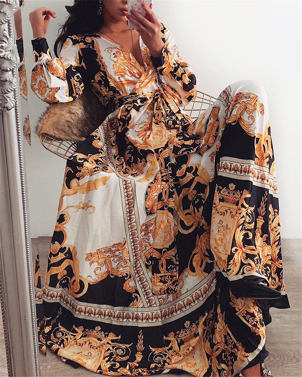 Fabiola – Abito boho stampato
