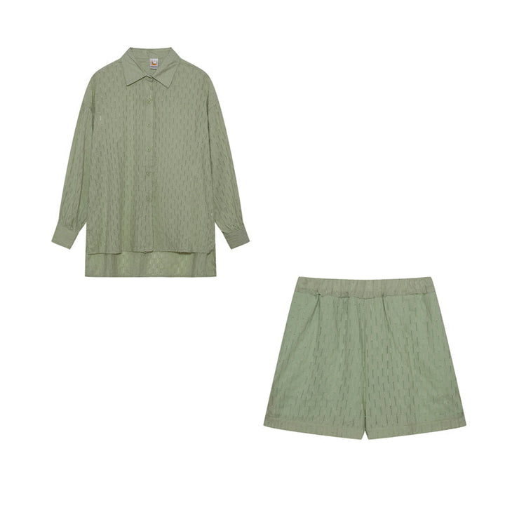 Elizabeth - Completo due pezzi fluido con camicia e pantaloni corti
