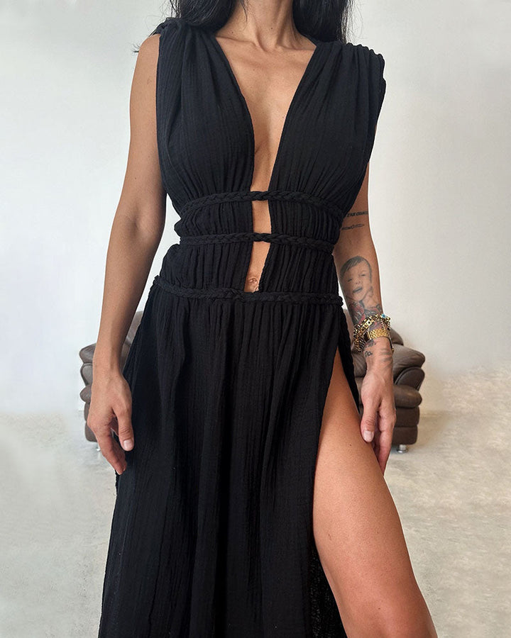 Zoe – Abito boho con spacco