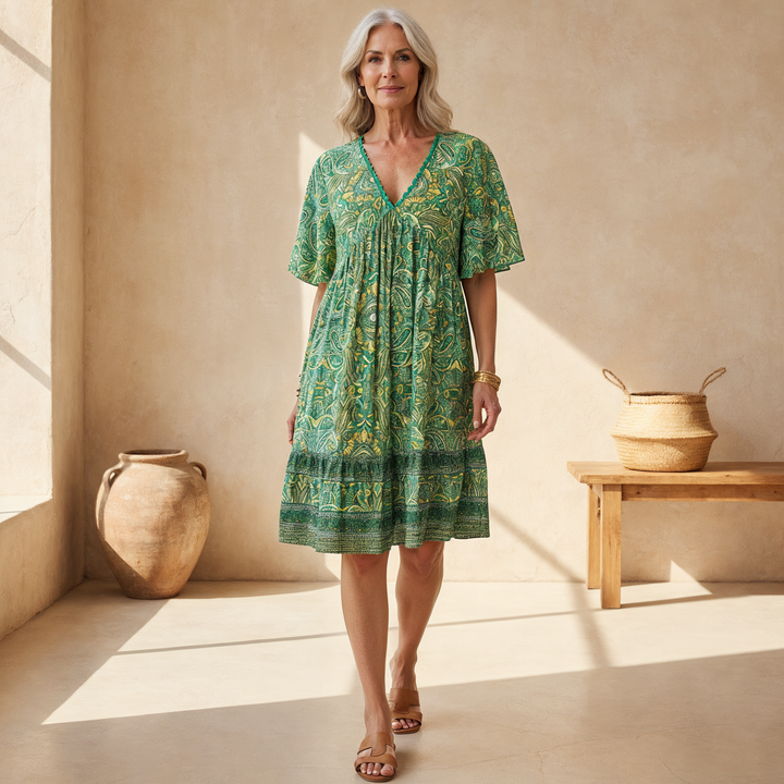Quinta – Abito boho svasato