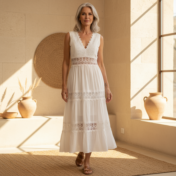 Circe – Abito boho con scollo a V