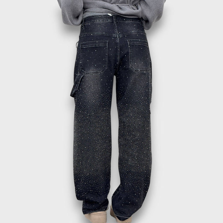 Nolene – Jeans con finitura scintillante e carattere urbano