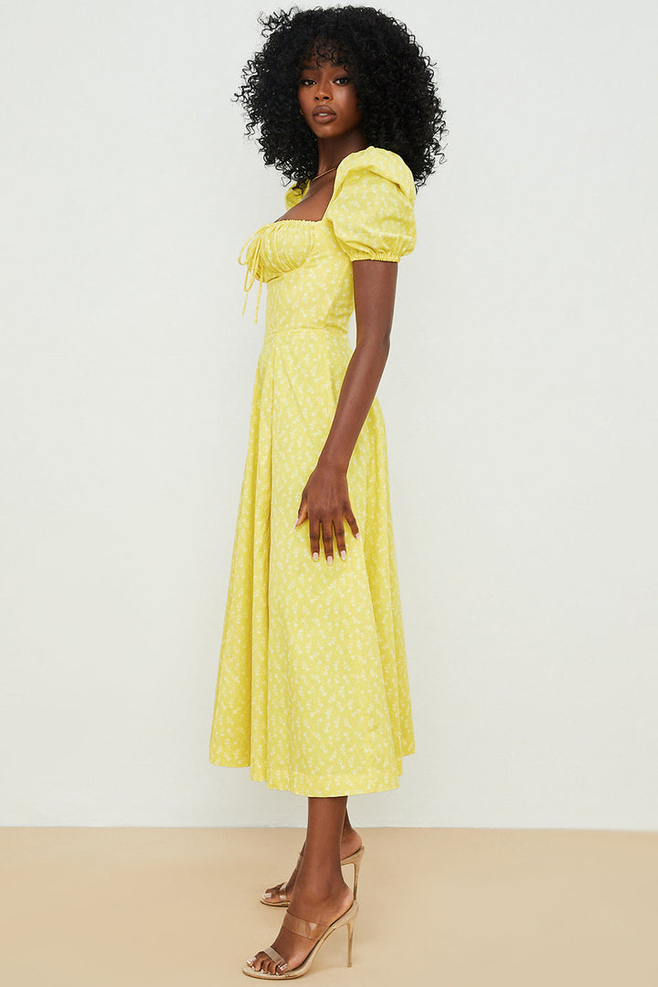 Arianna – Abito boho con maniche a sbuffo
