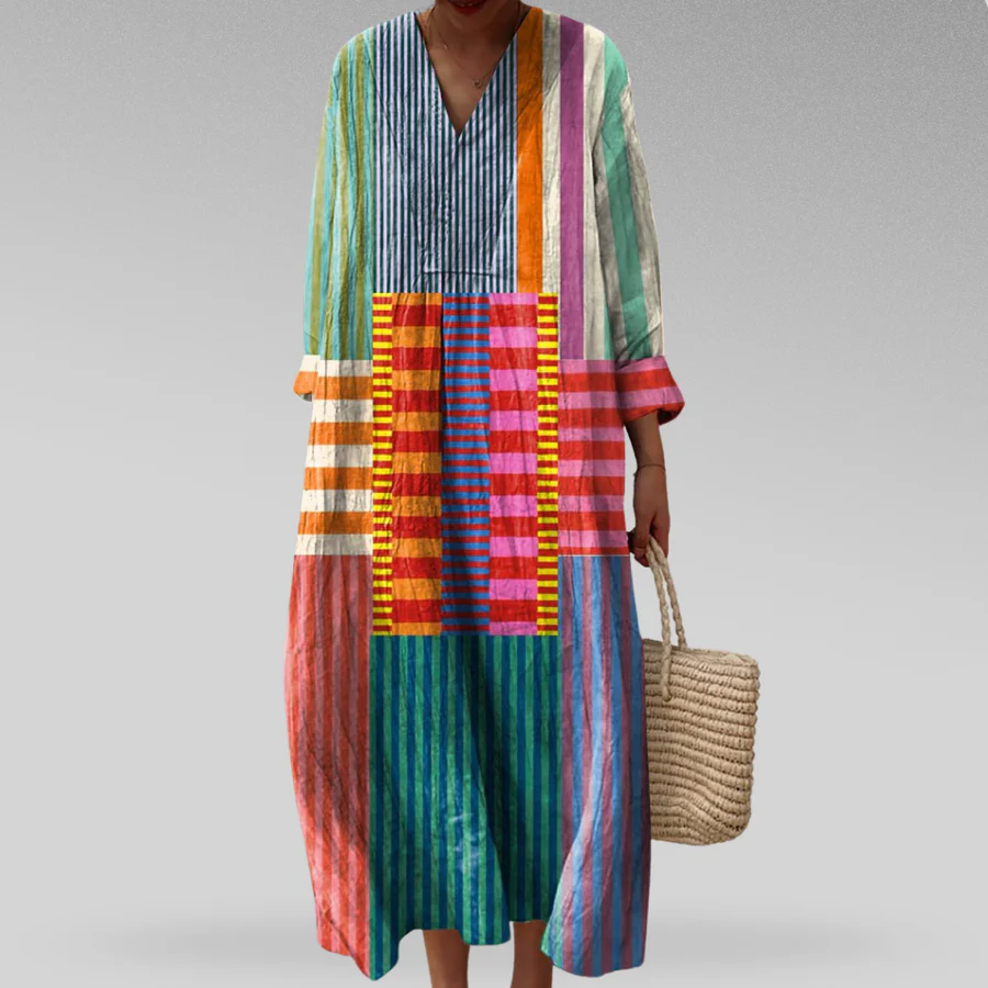 Chiara – Abito boho geometrico